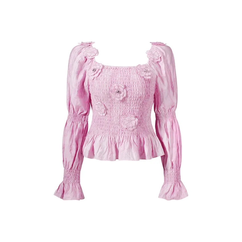 CHICHY CHICHY Size Sister Series Shirt Women's Honey Pink