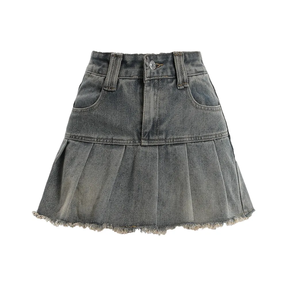 MM Джинсовые короткие юбки Женские Винтажный синий