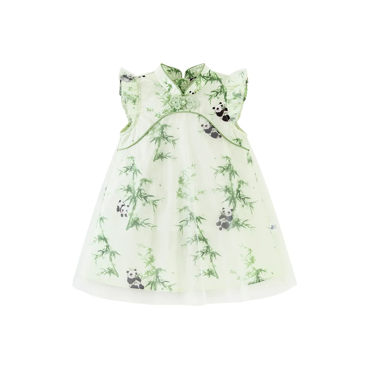 Mini Bala Платье Бело-зеленый Тон 00314 Дети Возраст 3-7 Лет