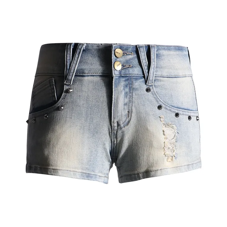Казахстан Джинсовые шорты Женские Nice Синий