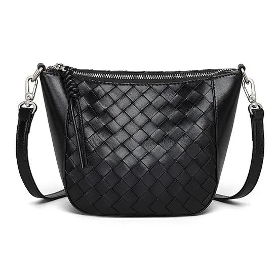 Bullrun Коровья кожа Сумка через плечо Стандартная Женская Черная