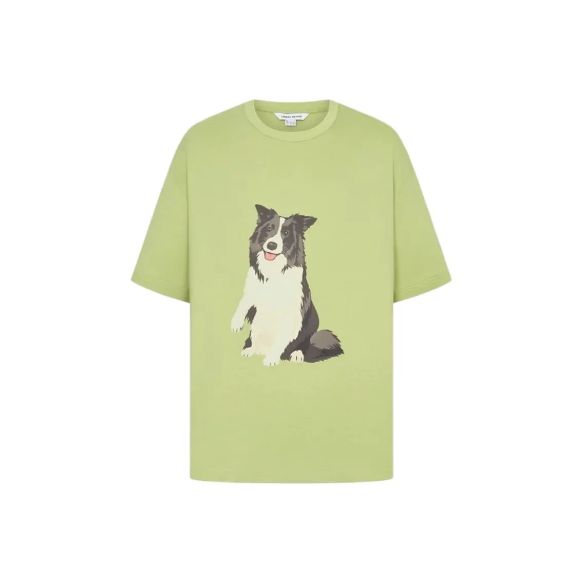 URBAN REVIVO Желтый Зеленый Мужская Футболка