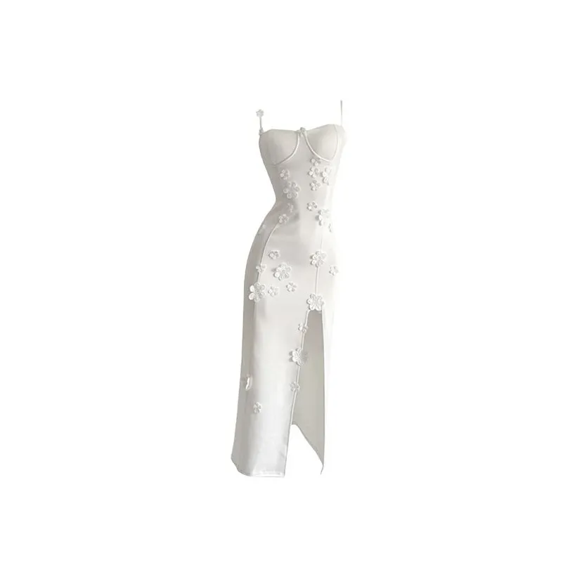 HUINIAN Slip Dresses Women's White