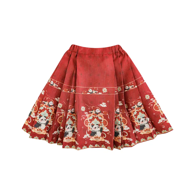 YOEHYAUL Юбка Красная для детей 3-7 лет