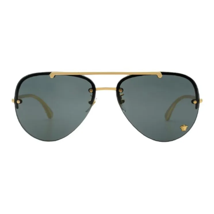 VERSACE Металл Aviator Солнцезащитные очки Женские Золотые