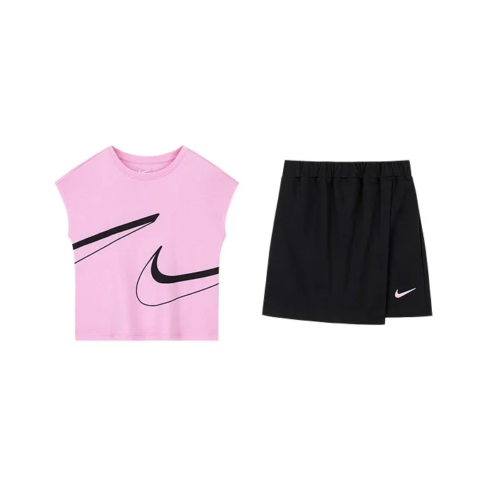 Детский комплект Nike с юбкой черный для детей 3-7 лет
