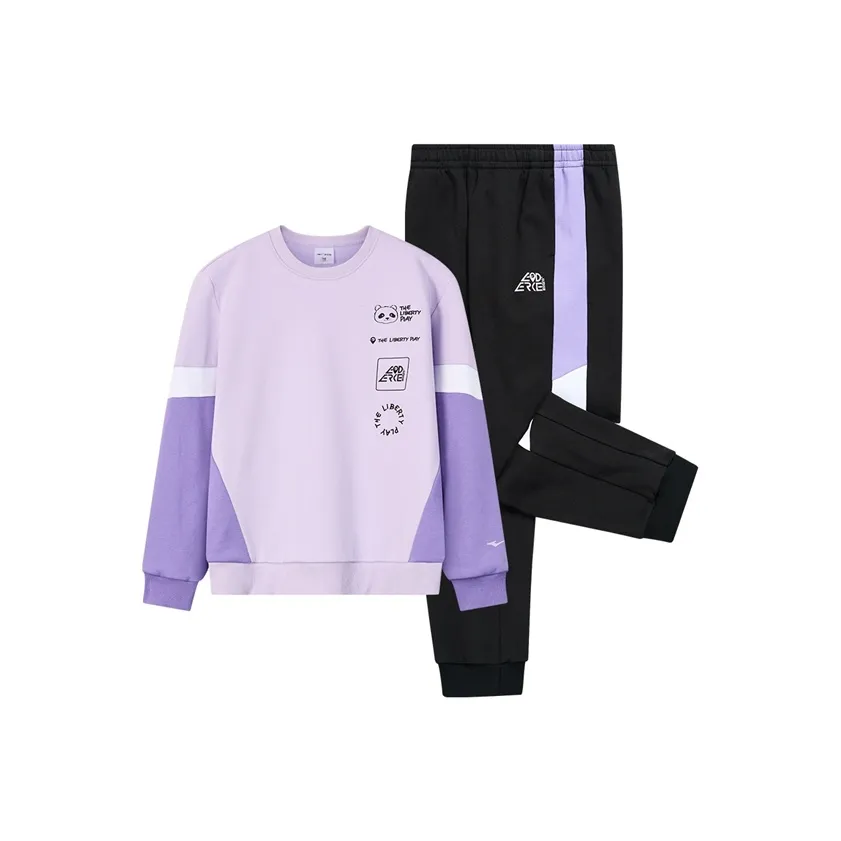 ERKE KIDS Повседневная спортивная одежда Светло-розовый Фиолетовый Подростки