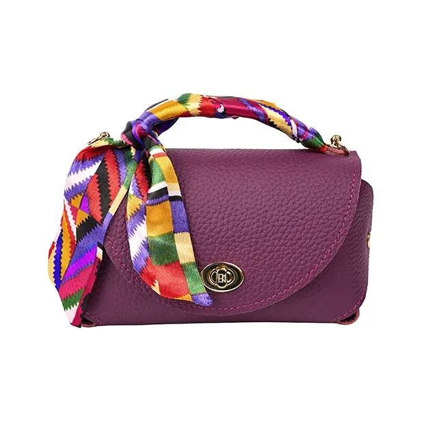THCN Кожа Сумка через плечо Мини Женская Фиолетовая