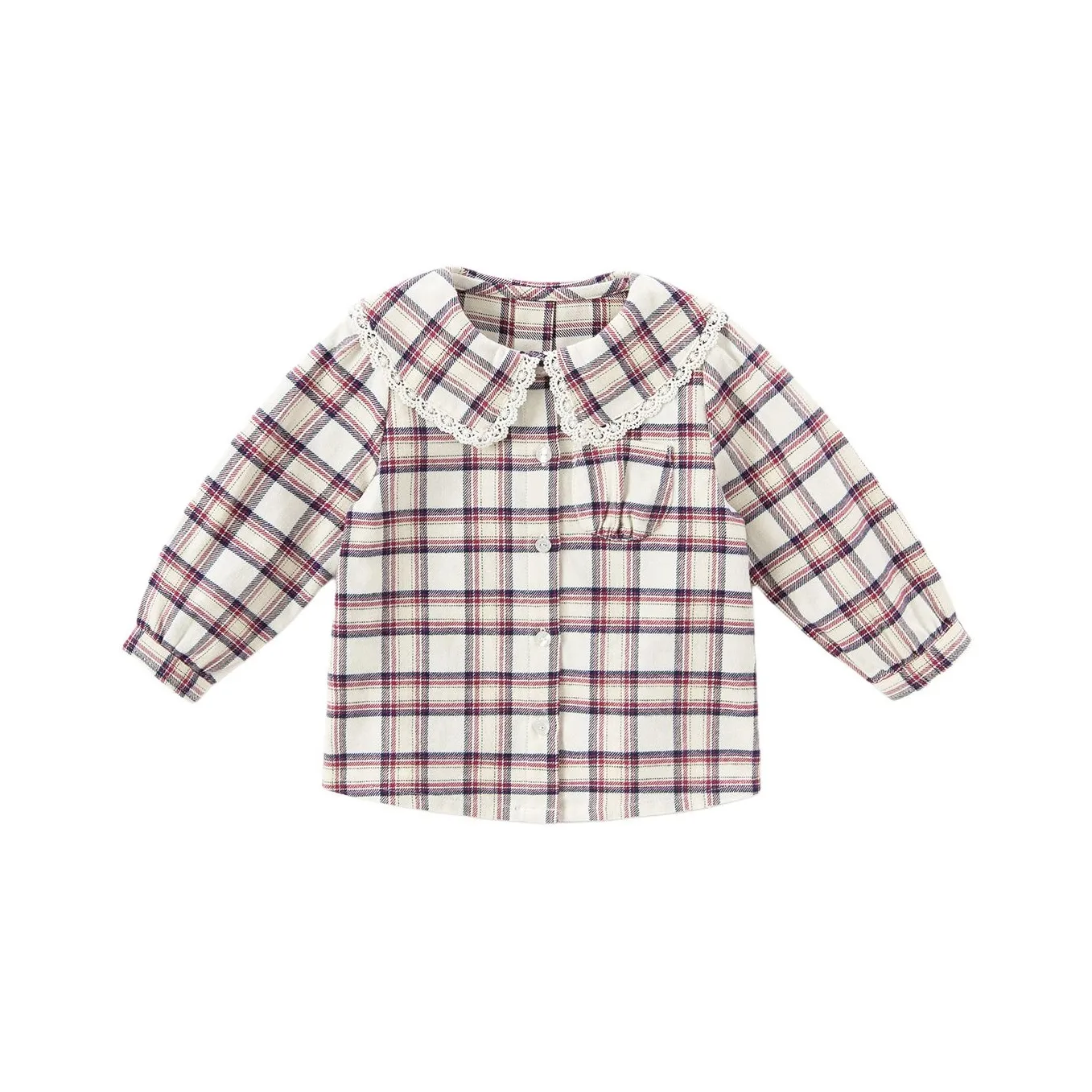 DAVE BELLA Многоцветная клетка Детский топ Весна-осень Детский Красный синий Клетчатый