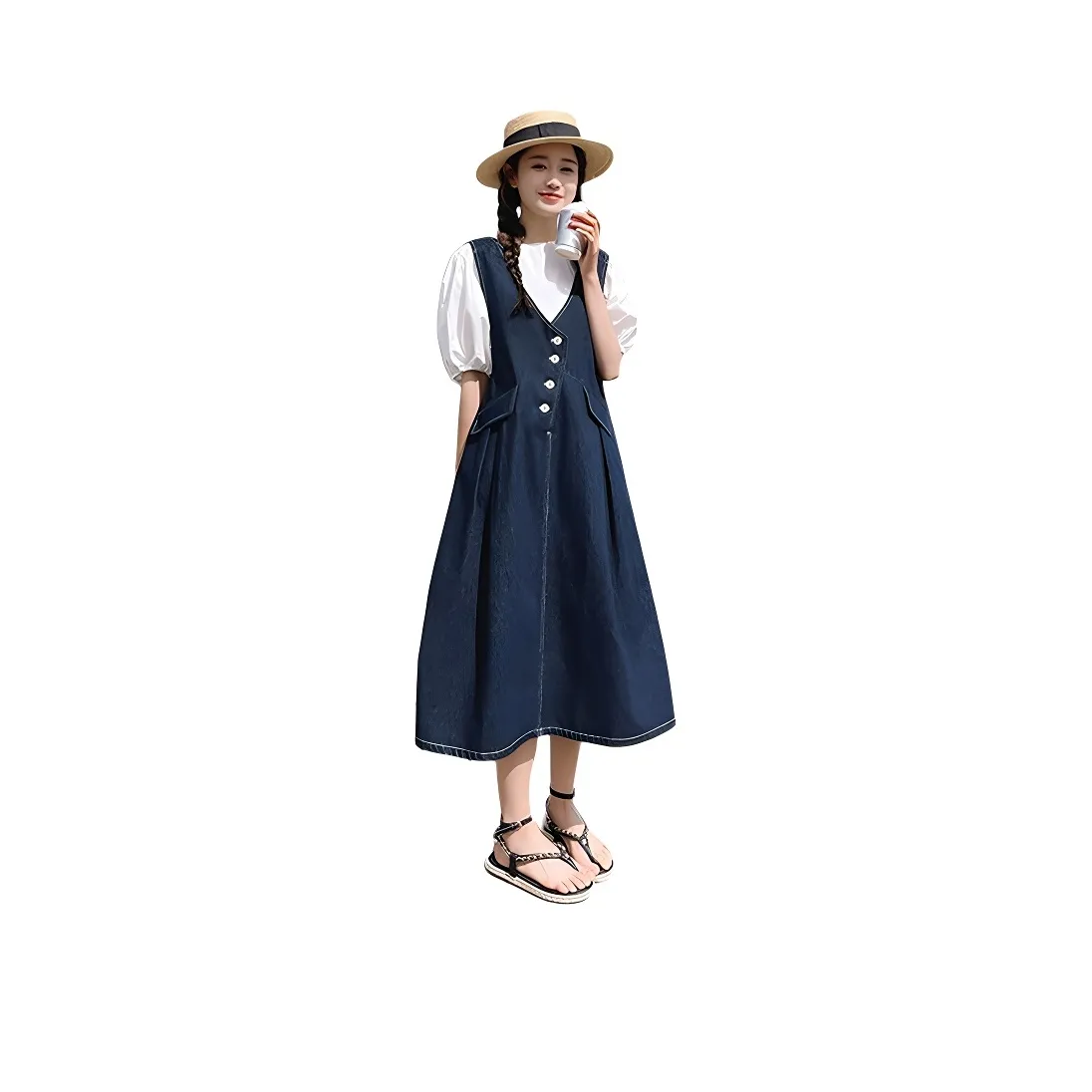 TEME Джинсовый синий Женские Слиплатья