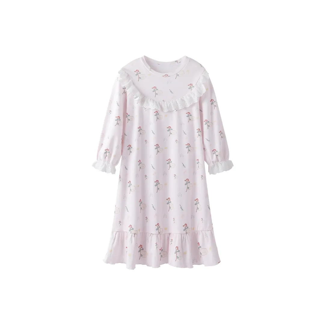 Детская одежда YeeHoO для детей 3-7 лет домашняя одежда с кружевной отделкой