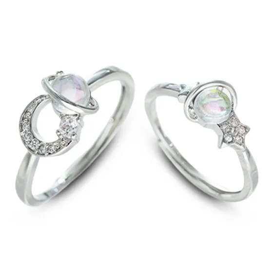 LuluCanaan Стекло Кошачий глаз Кольца Унисекс