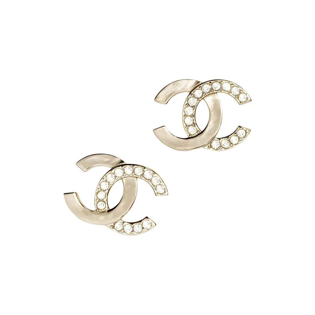 CHANEL - Stud Earrings Unisex Gold