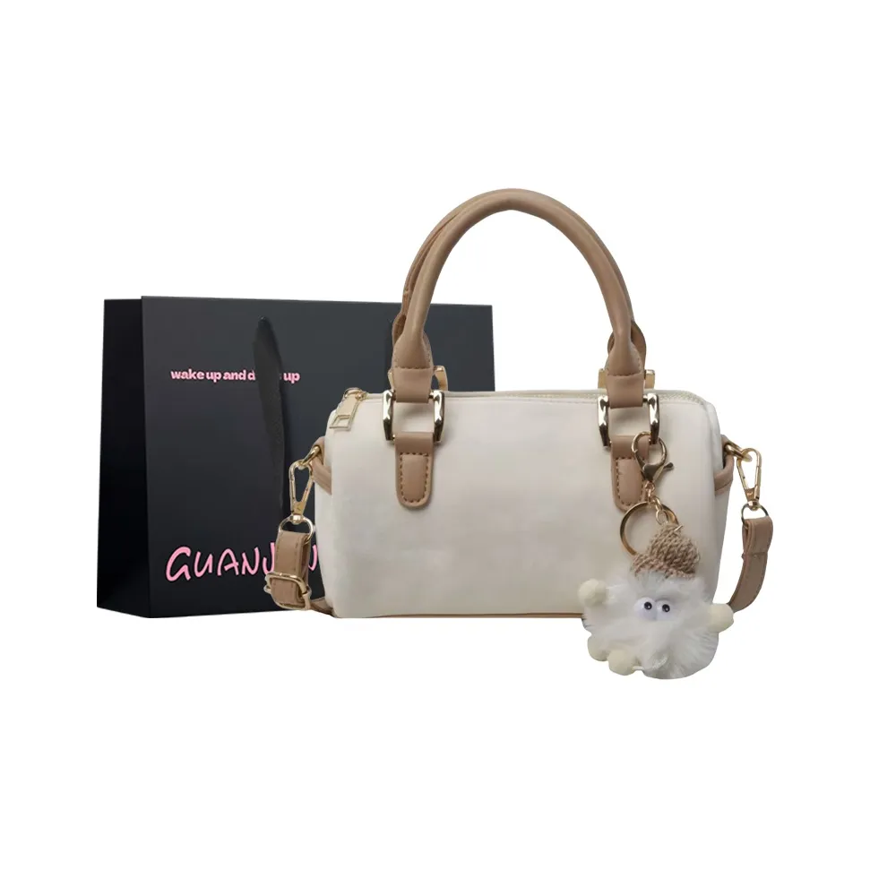 GUANJUNXIAOXIONG ПУ (полиуретан) Сумка Стандартная Детская Хаки Белый Черный Хаки Экрю