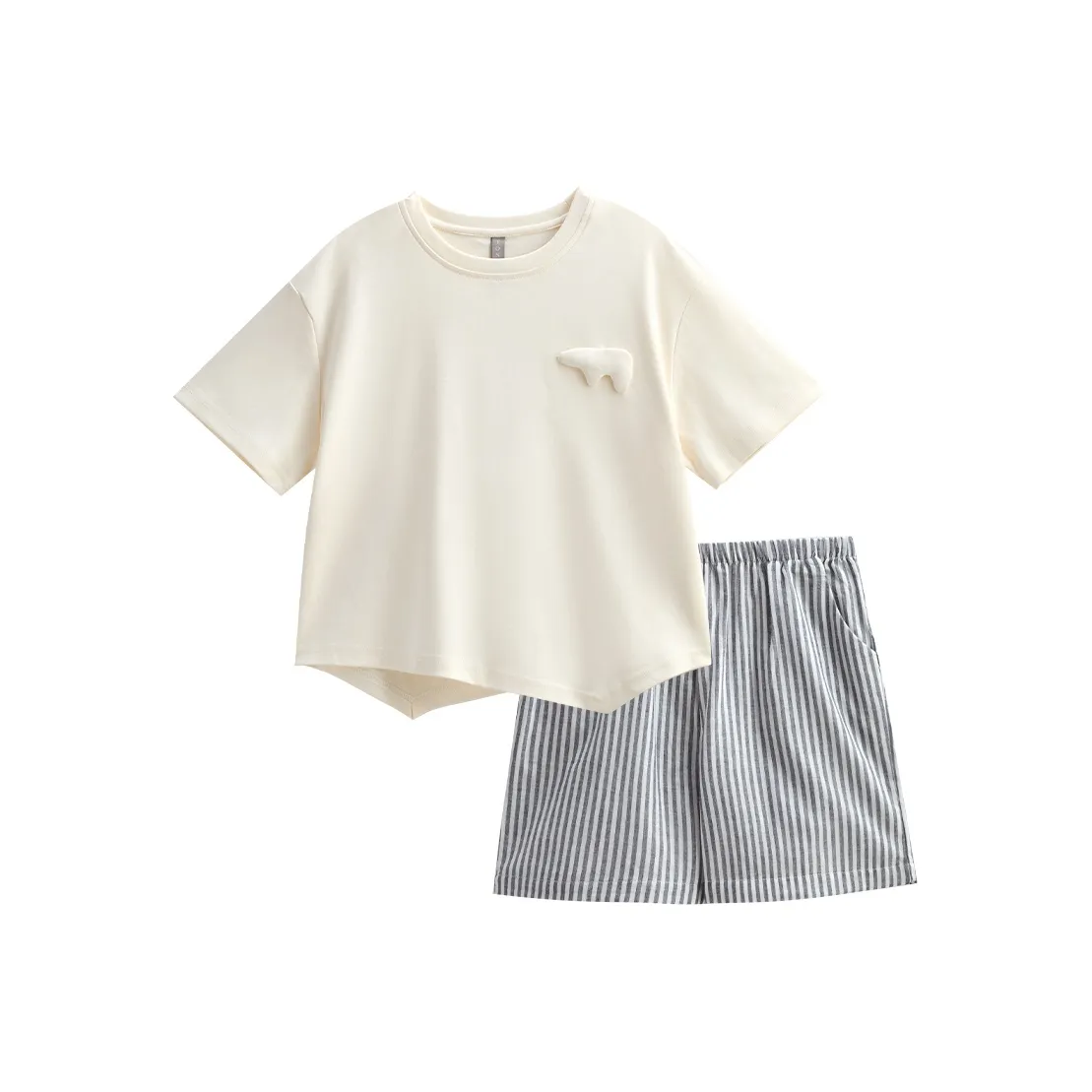 Same Language Домашняя одежда 2 предмета комплект Абрикос Белый Дети 3-7 лет