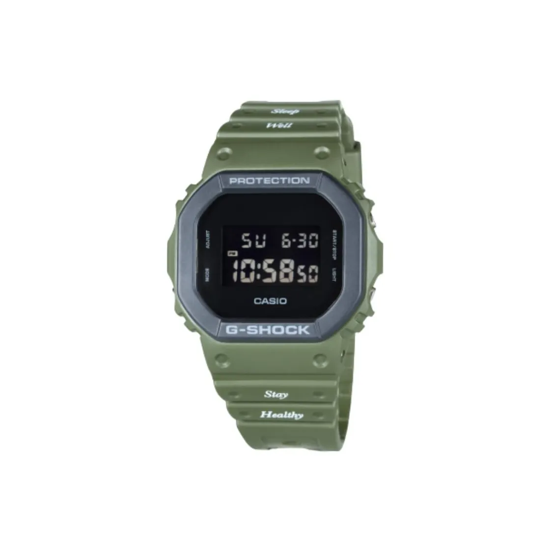 CASIO Monday Sleeping Club Collaboration DIGITAL Collection Блок Кварцевый механизм Смола Ремешок Часы Унисекс Черный Циферблат