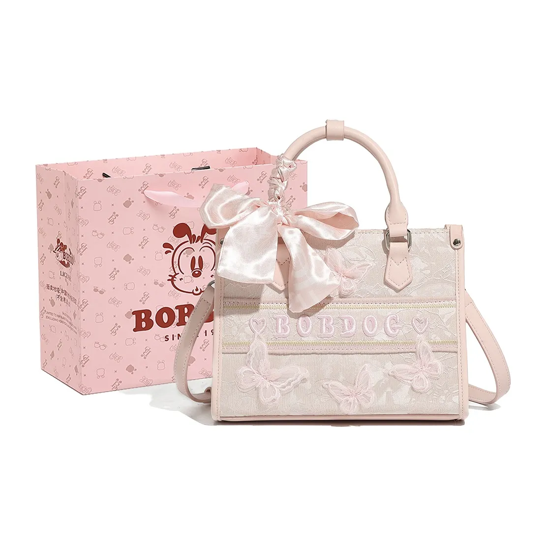 BOBDOG ПУ (полиуретан) Деловой Повседневный стиль Сумка Сумка через плечо Универсальный Элегантность Девичий Тоут Женские Розовый Экрю