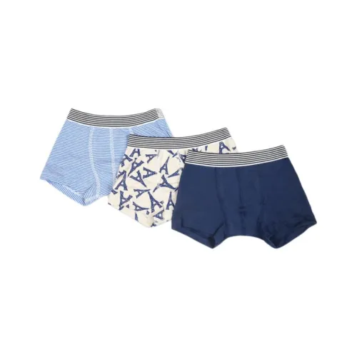 PETIT BATEAU 3 шт Синий + Светло-синий + Сливочный Kids Трусы