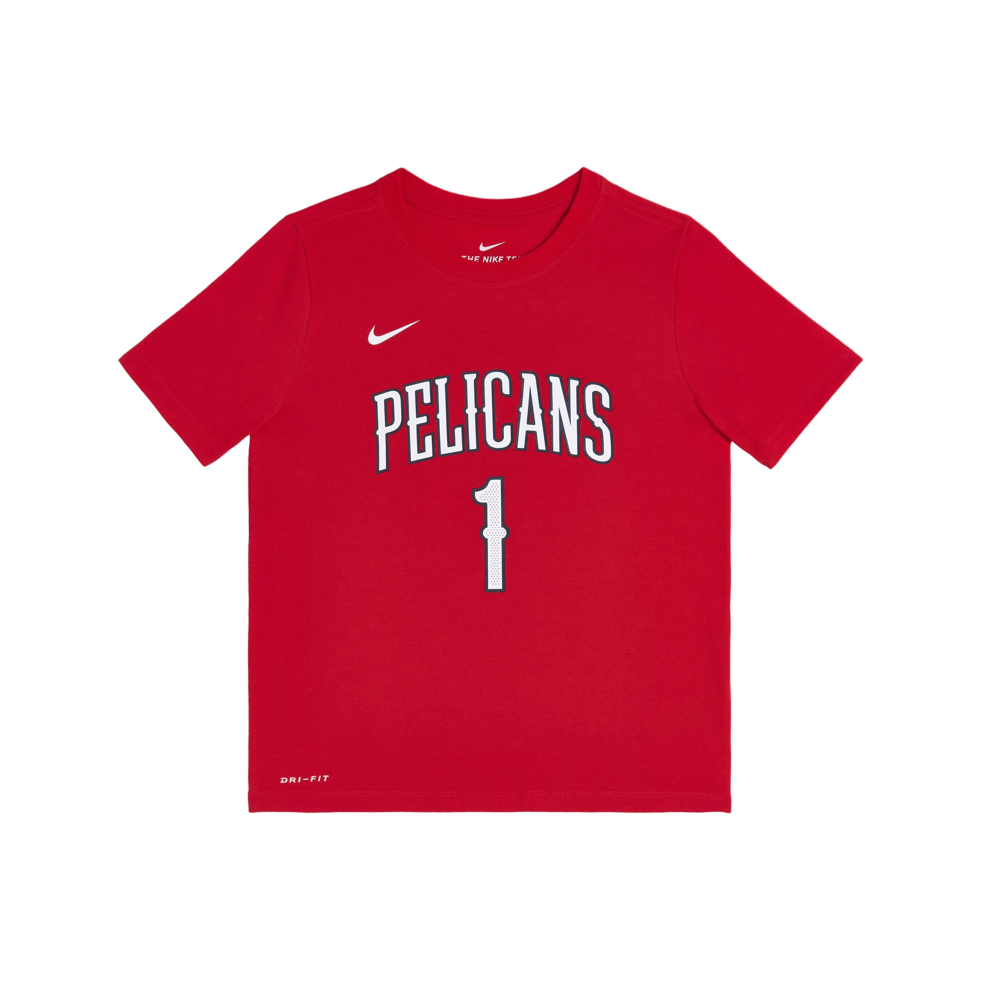 Nike x NBA Пеликан Команда Dri Fit Т-Рубашка WILLIAMSON Настоящий Красный Дети Возраст 3-7 Лет