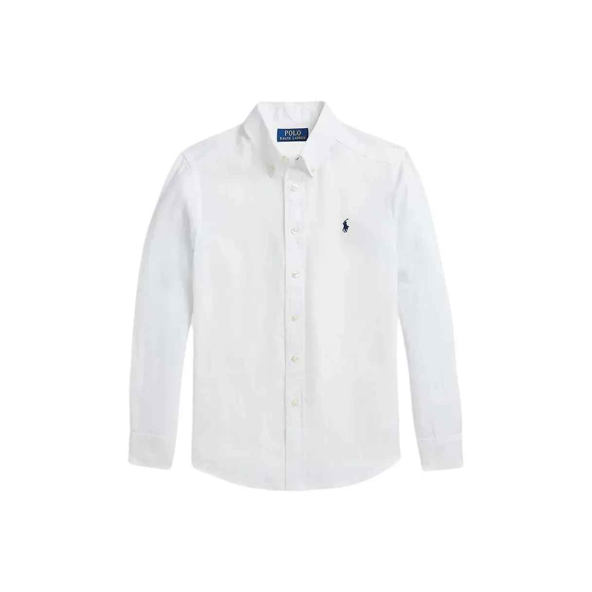 Polo Ralph Lauren Однотонная рубашка весенне-осенняя для детей белого цвета