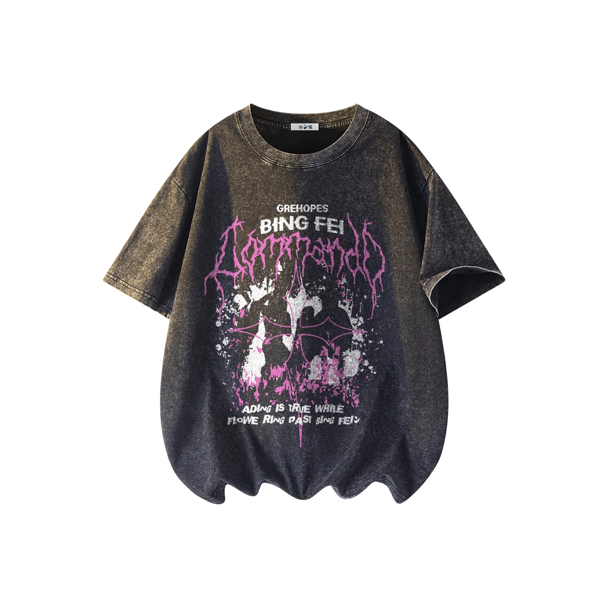 Ice Flying Т-рубашка с рукавом спущенный плечевой ремень женская