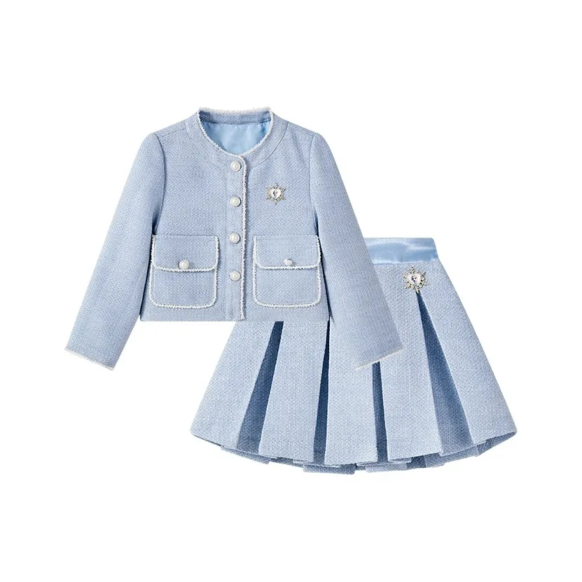 Детский комплект для девочек 3-7 лет Disney с юбкой коллекция Frozen SS25 синий