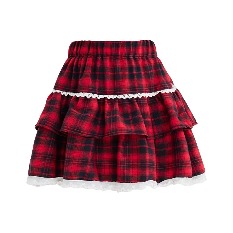 OVE Юбка 6058 Красная для детей 3-7 лет