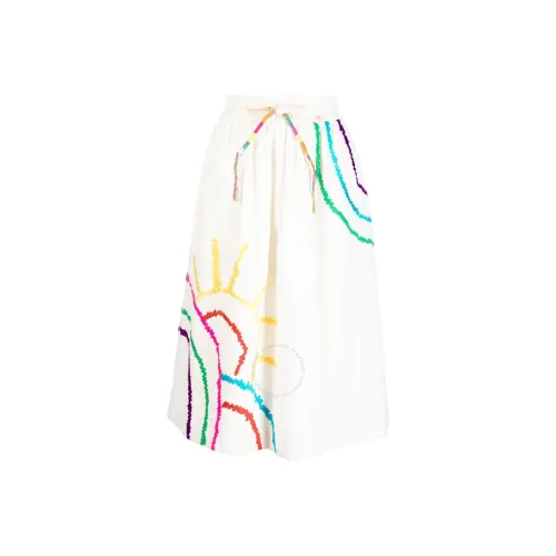 Mira Mikati Белый Женские Повседневные Длинные Юбки