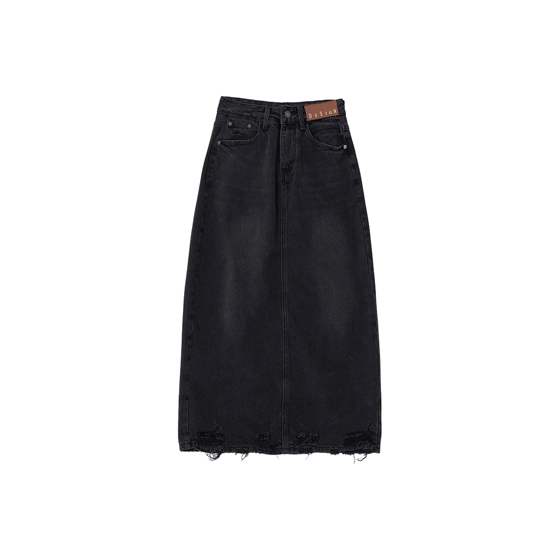 EDX Черные Женские Джинсовые Длинные Юбки