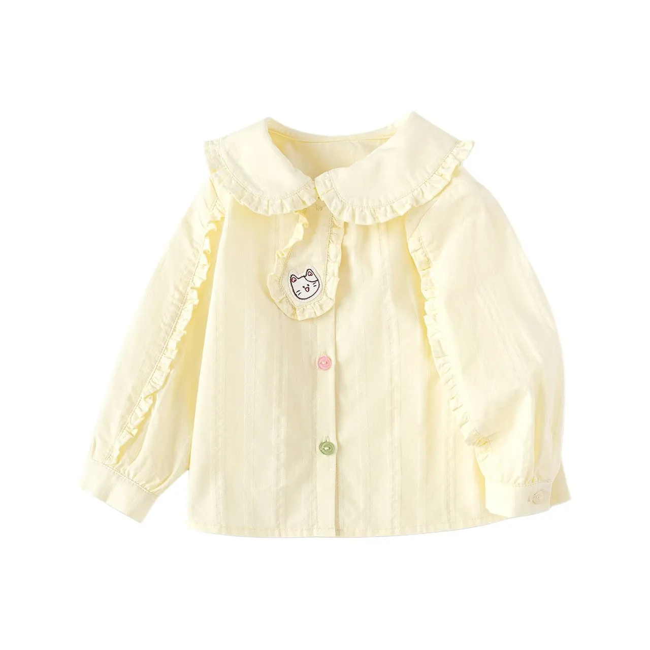 Balabala Рубашка Желто-белые оттенки для малышей и детей дошкольного возраста