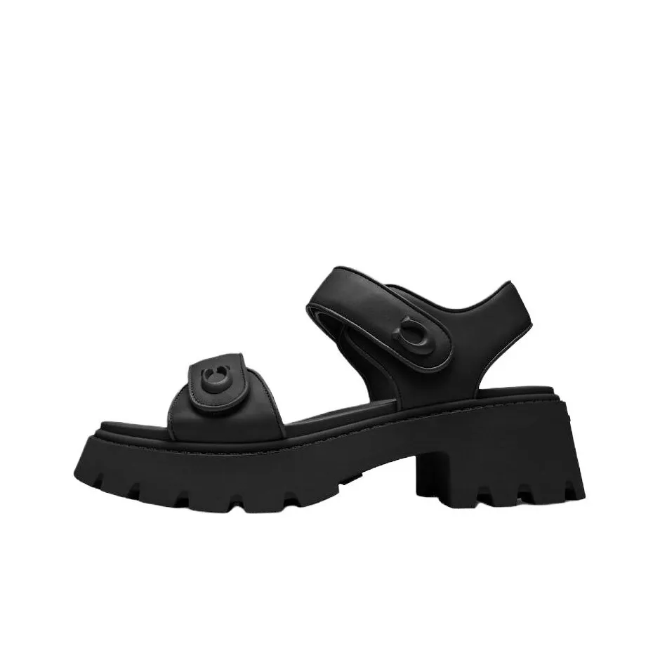 COACH Brynn One Ремешок Сандалии 2,5 см Женские Черные