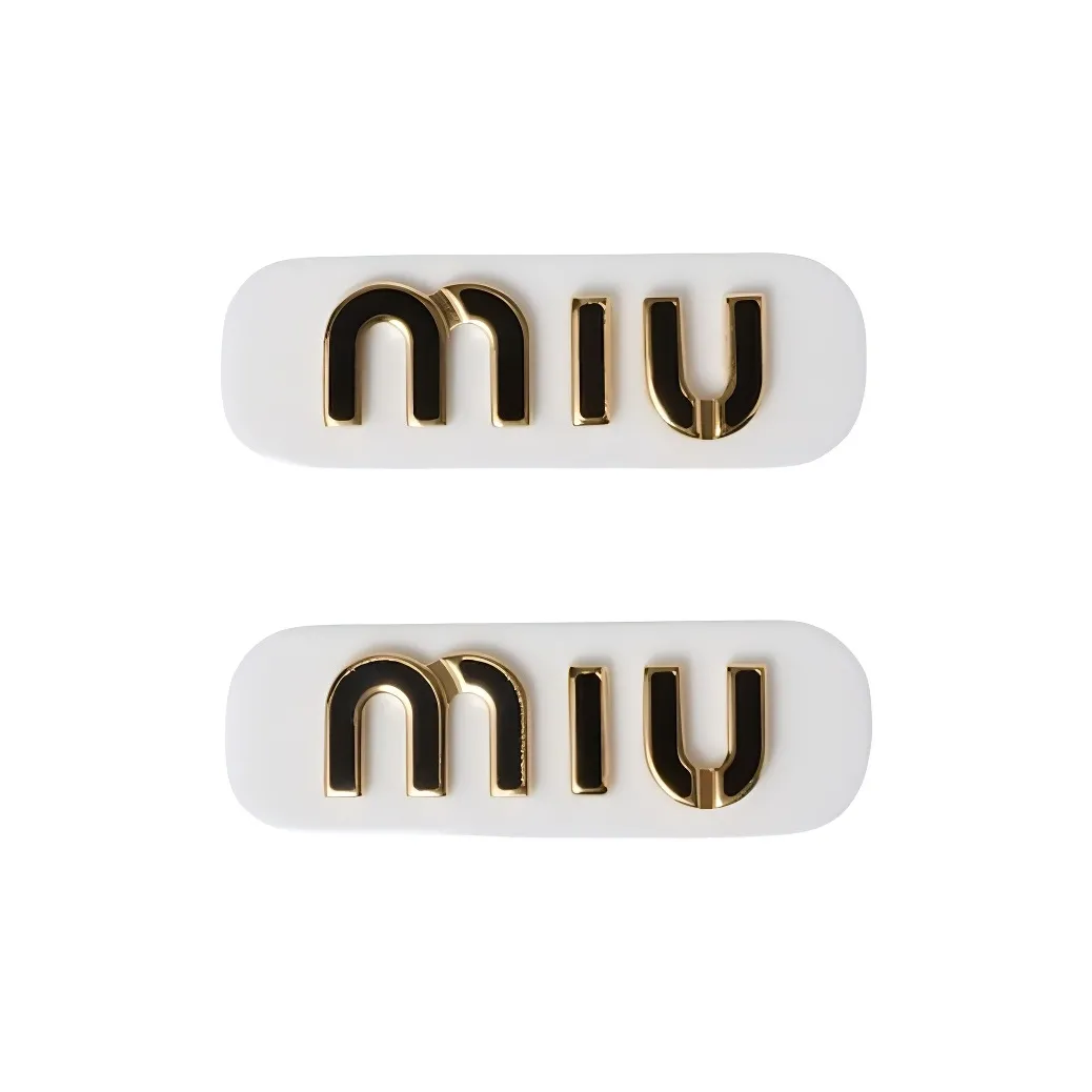 MIU MIU Resin Glass, Metal, Enamel Hair Clips Women's