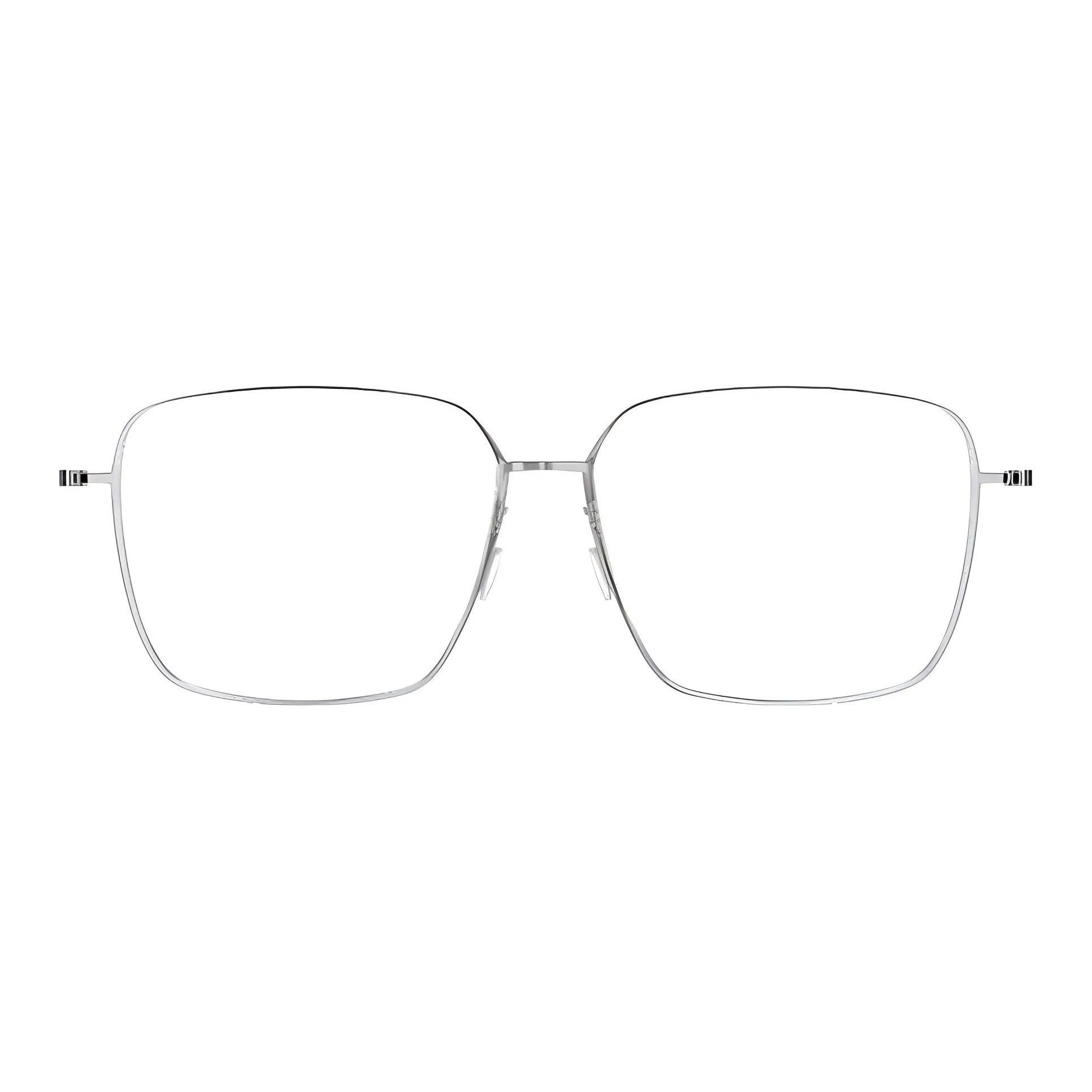 LINDBERG Titanium Irregular Shape Eyeglass Frames Unisex Silver/Black