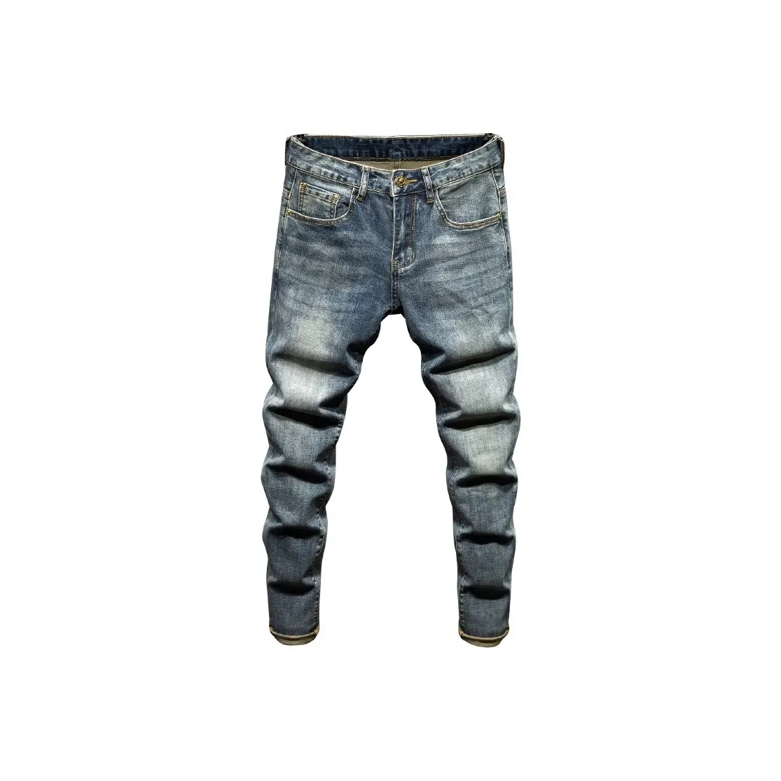 JIKENDI Винтажные синие мужские джинсы