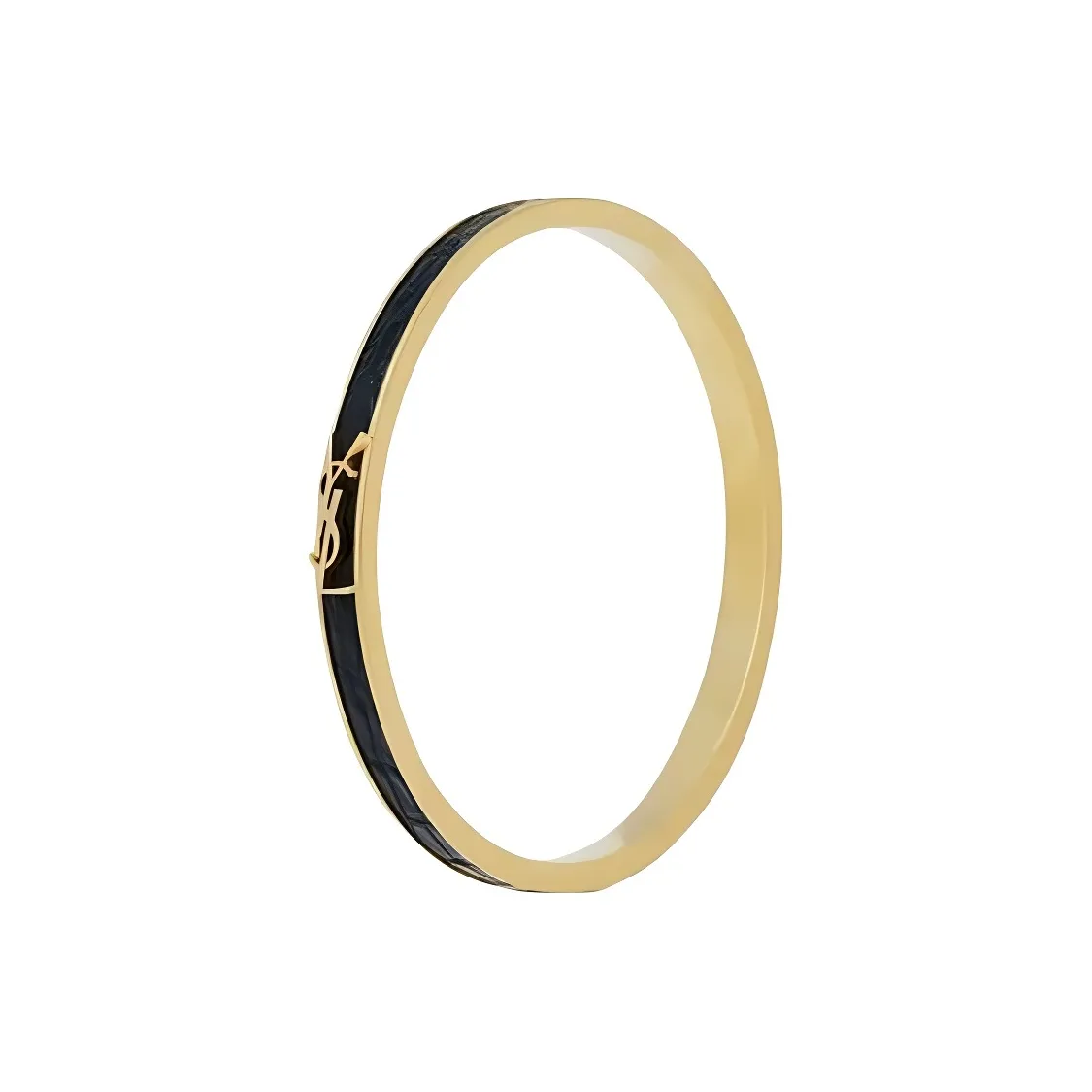 SAINT LAURENT Logo Plaque Bracelet