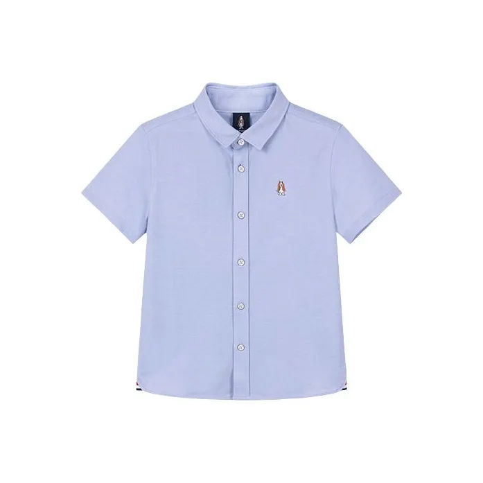 Hush Puppies SS25 Однотонный Детский Топ Лето Подростки Оксфорд