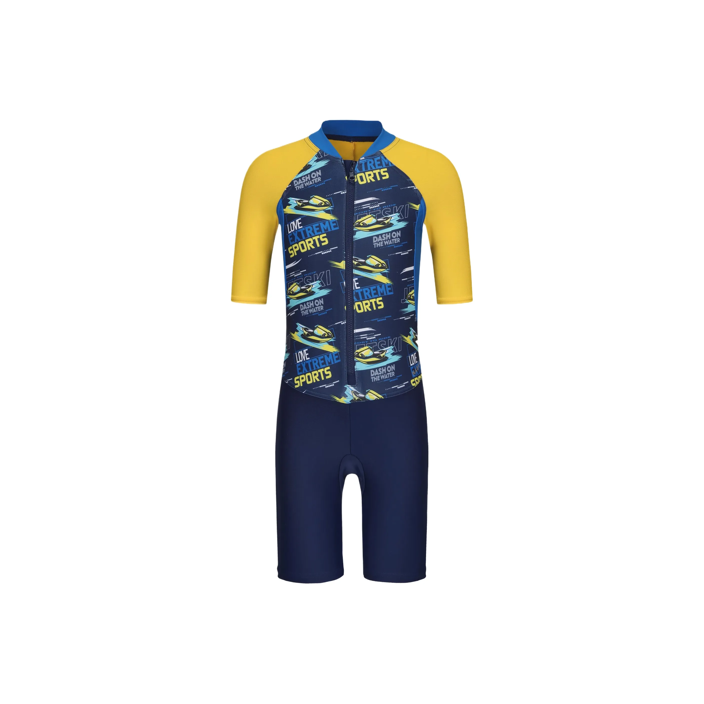 DECATHLON Облегающий детский купальник детский темно-синий