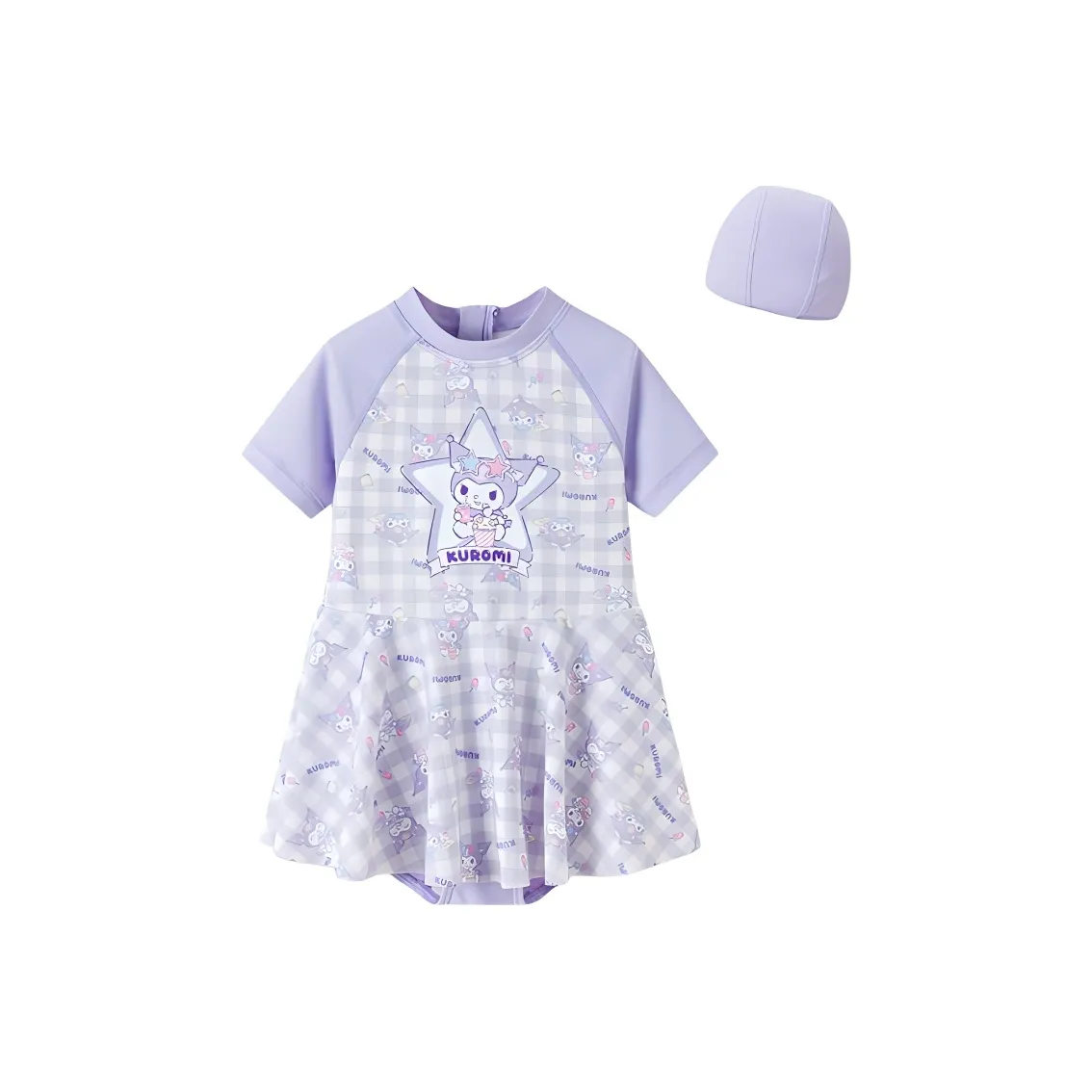 BALABALA Детский купальник с защитой от солнца UPF50+ двухкомпонентный комплект фиолетовый тон для детей в возрасте 3-7 лет