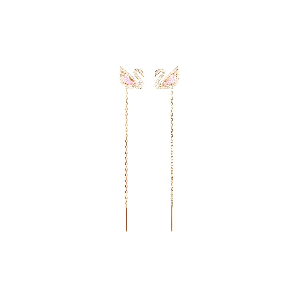 Swarovski Gold Plated Earrings Women's Rouge Pink
