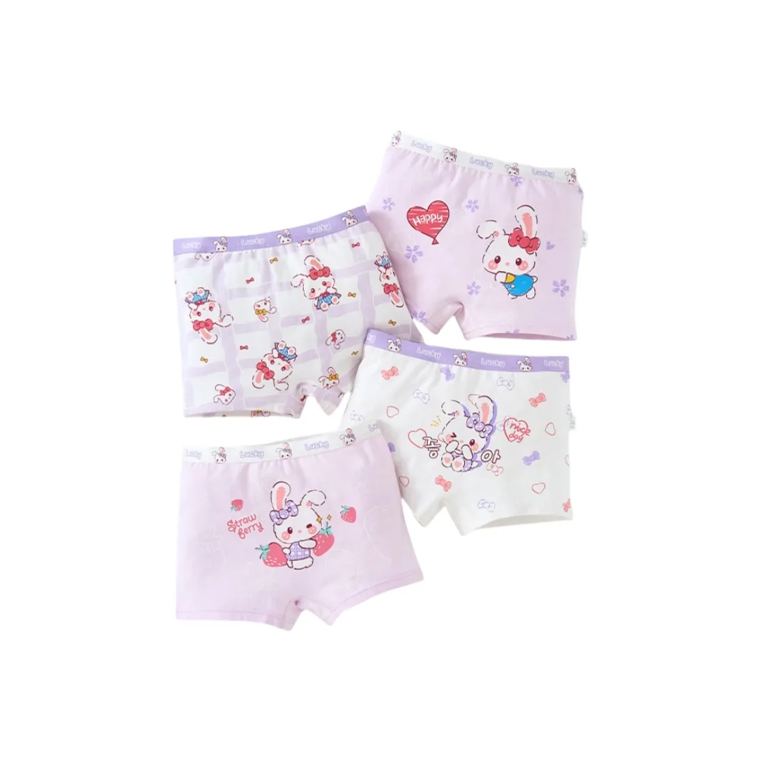 Deesha 4 шт Темно-фиолетовый + Светло-фиолетовый + Светло-фиолетовый + Белый Kids Нижнее белье