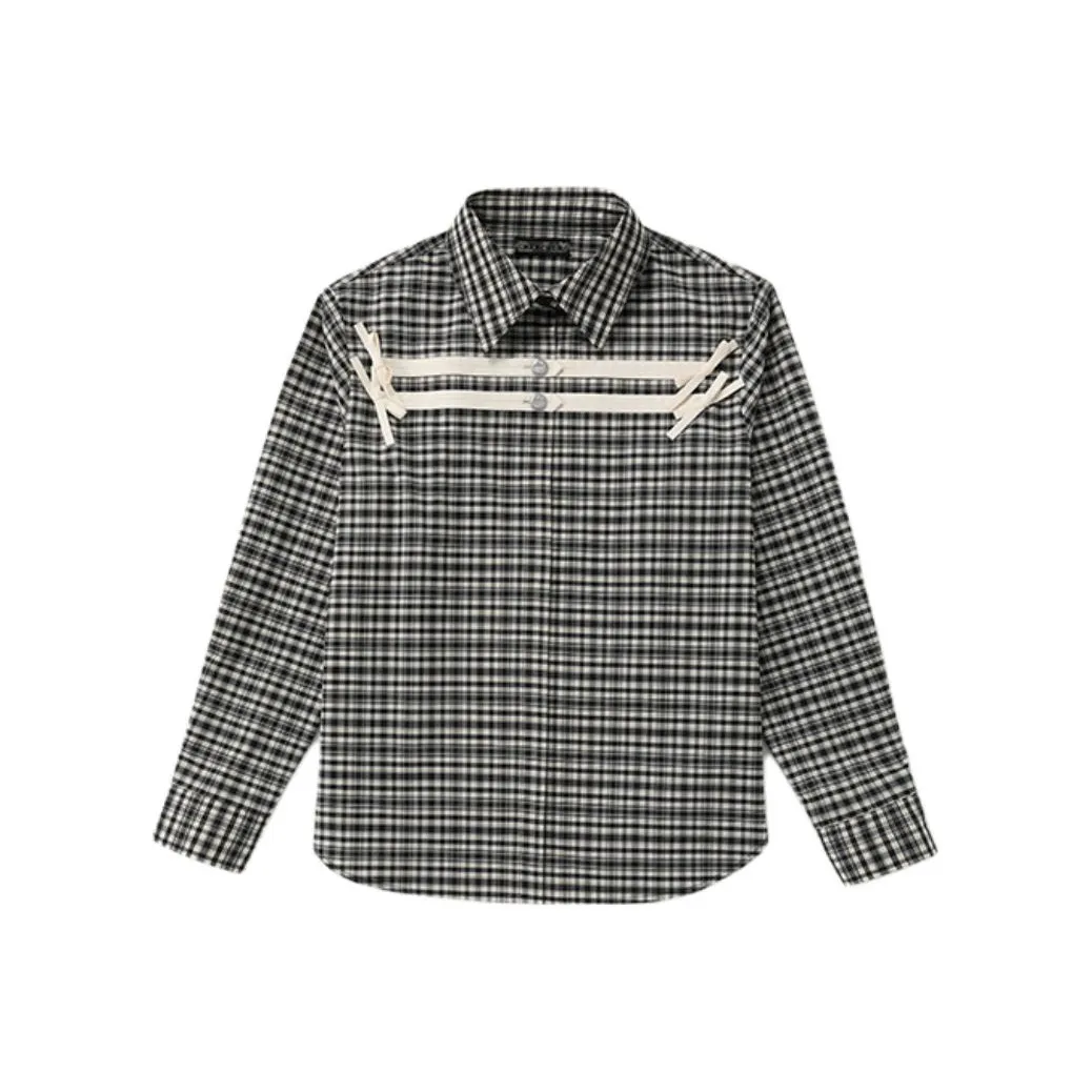 MARCHIVE MARCHEN Черно-белая панда Madras Женские Рубашки