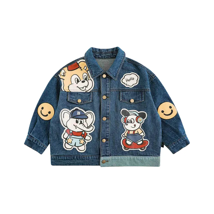 YOEHYAUL Джинсовая куртка синий цвет для детей от 3 до 7 лет