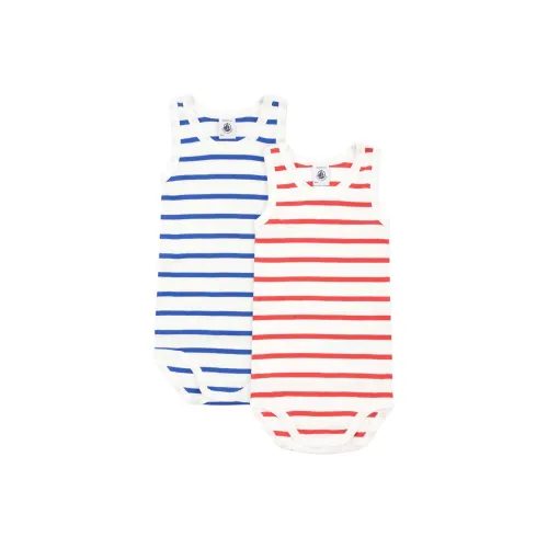 PETIT BATEAU Набор OF 2 Розовый + Blue Baby Комбинезоны / Ползунки