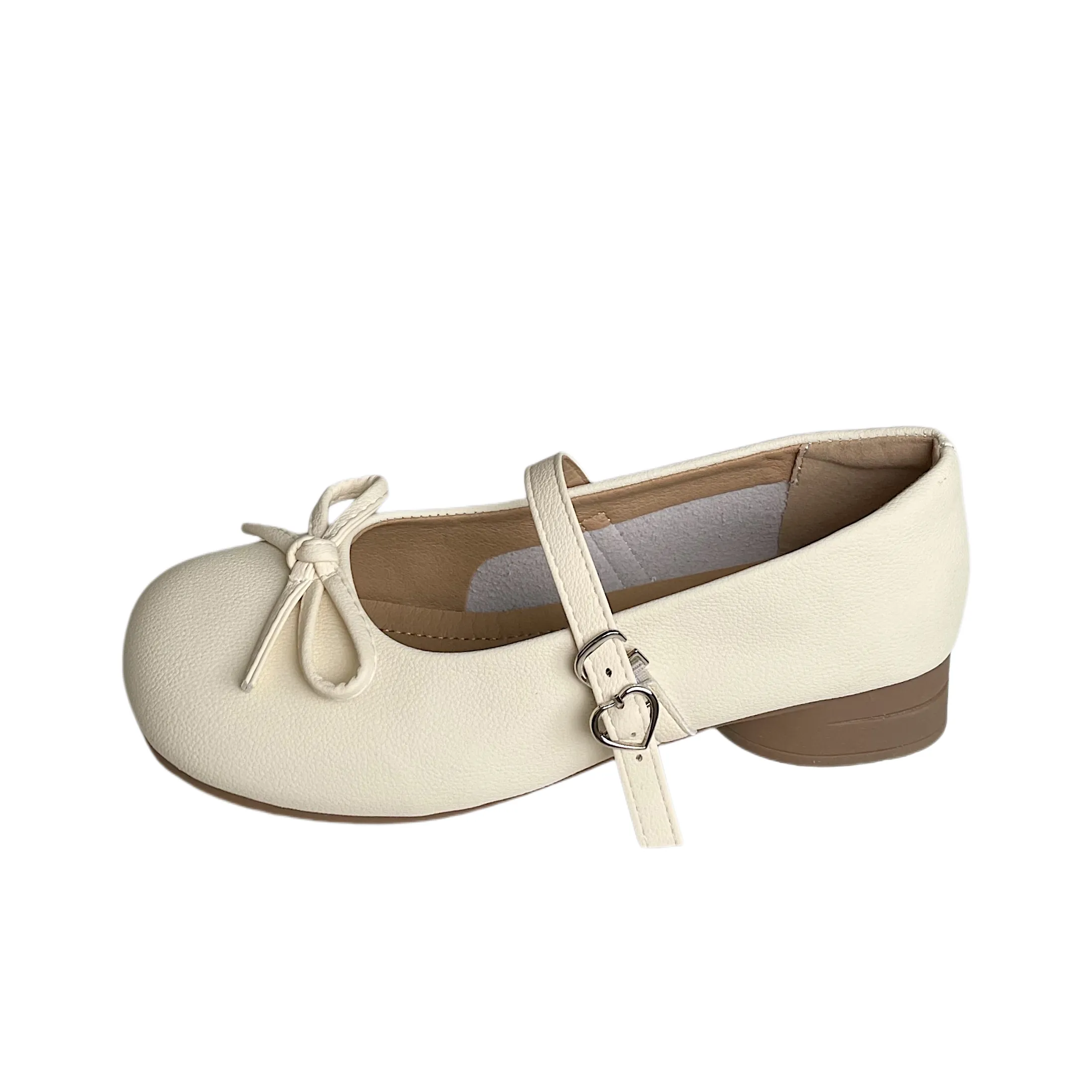 South is in the south Грубый каблук Туфли Мэри Джейн Женские Бежевый