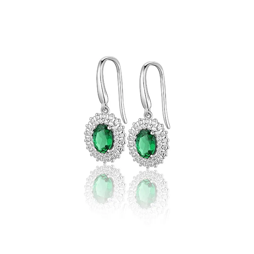 ATTAGEMS 925 Sterling Silver Artificial Gemstone Earrings Women's