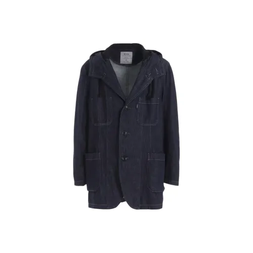 Yohji Yamamoto S'YTE Индиго Мужские Куртки