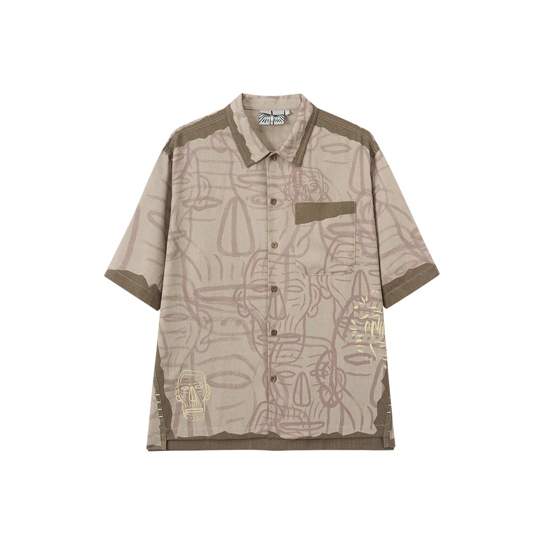 ONIARAI Хаки Мужские Рубашки