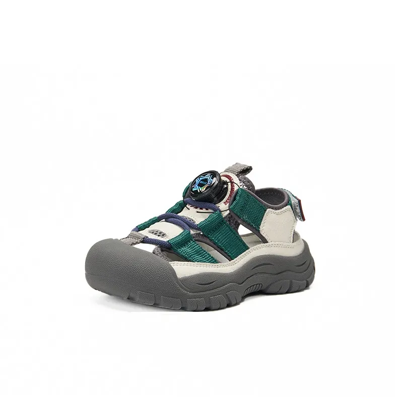 BELLE Противоскользящие и Дышащие Низкие Сандалии с Низким Верхом Темно-Зеленые Детские