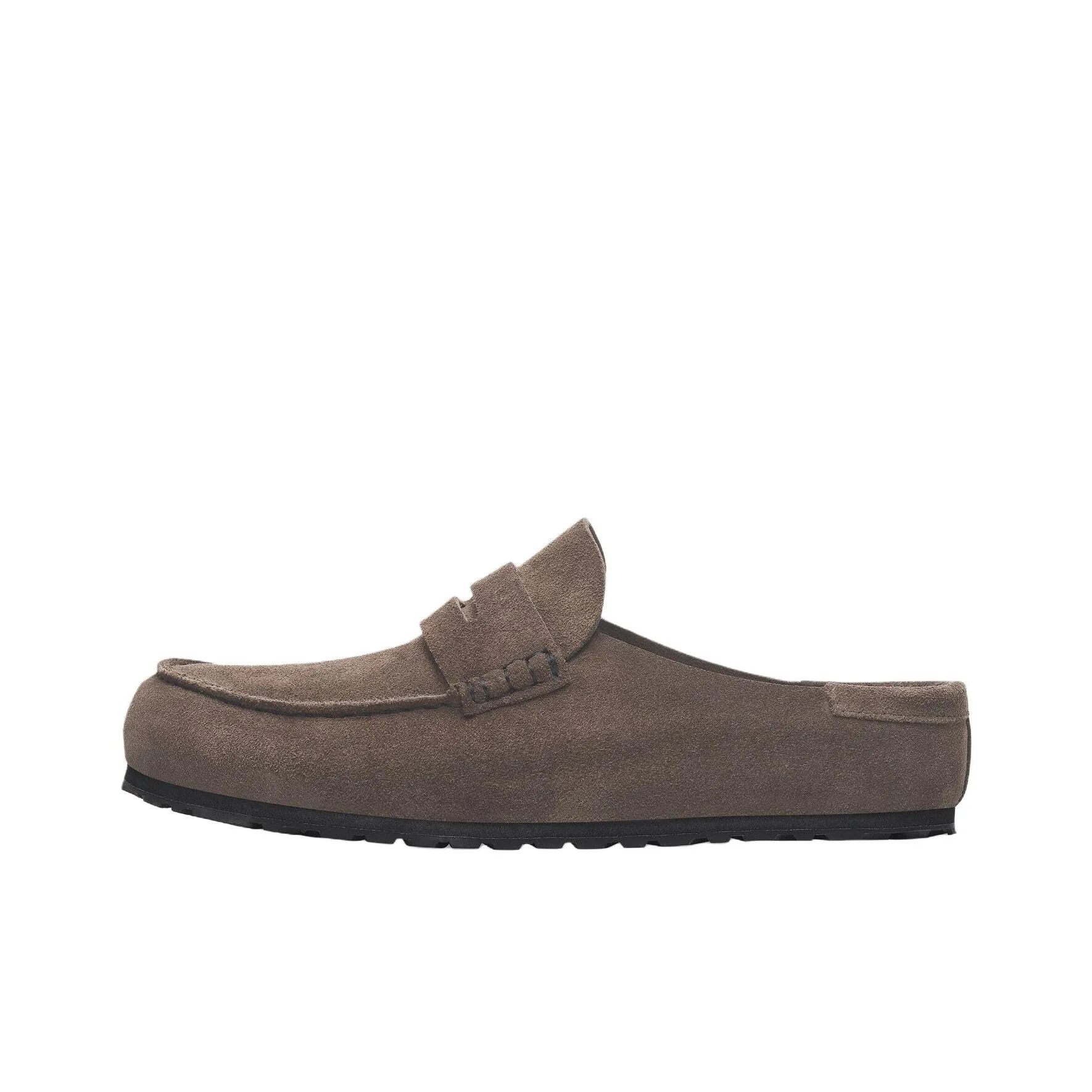 Birkenstock Naples Резиновая подошва устойчивая к истиранию домашние тапочки унисекс темно-серый стандартный свободный крой