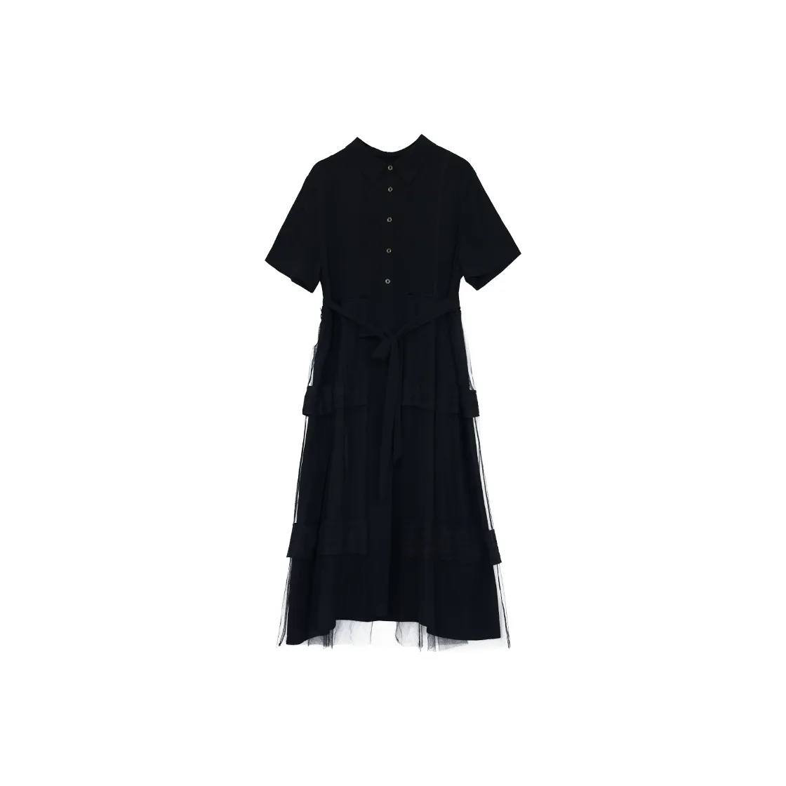 IT'Real SS25 Короткий рукав Платье Женское Черное